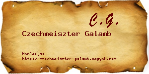 Czechmeiszter Galamb névjegykártya